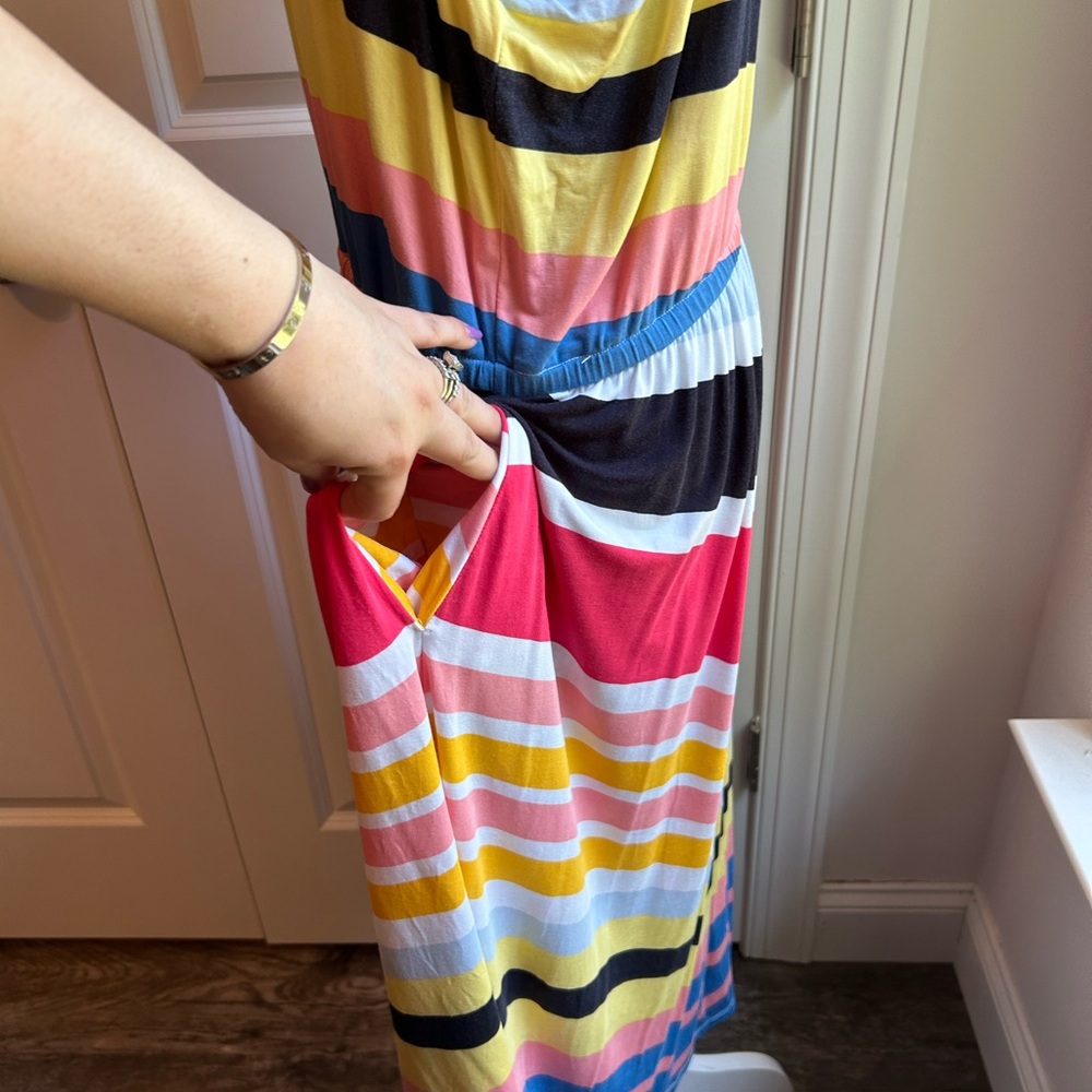 Lane Bryant Chevron Midi Dress EUC - Picture 6 of 8